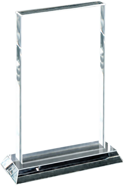 Galvano de cristal rectangular RL45 con base negra